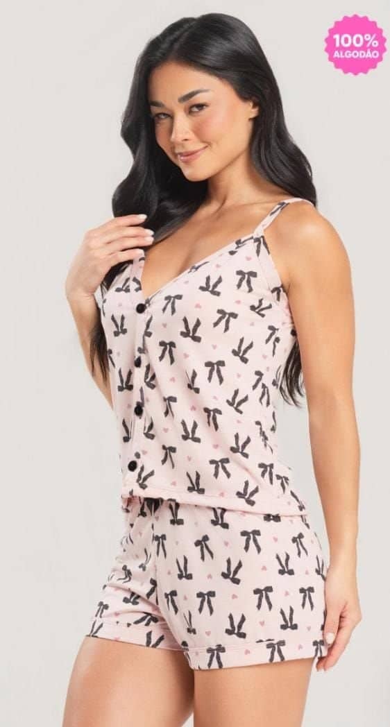 Conjunto Pijama Feminino 100% algodão